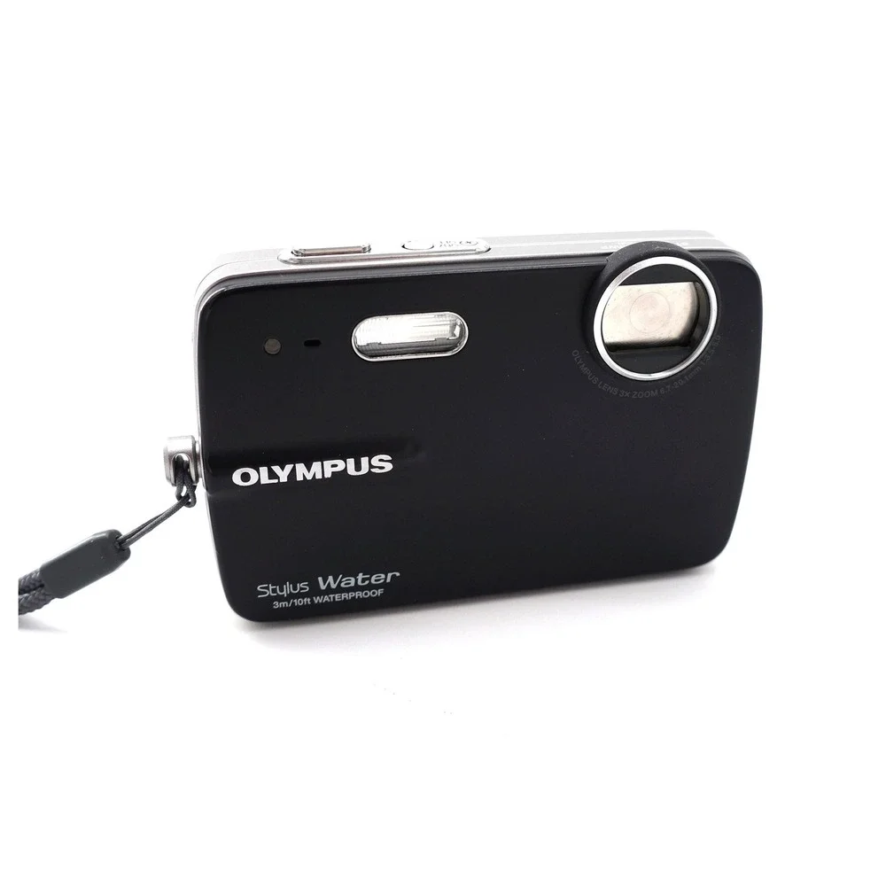 Vtg Olympus Stylus Black 550WP 10MP Digital Camera Digi Point Shoot Tested Y2k